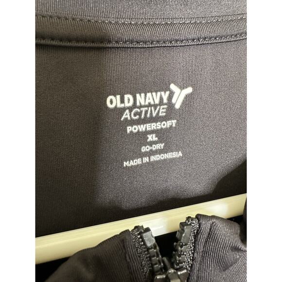 Old Navy Size XL Black Sports Dress Powersoft Go Dry Front Zip Tennis Paddle - Picture 9 of 9